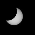 Солнечное  затмение  20  марта  2015  года.  Телескоп  SKY  WATCHER  BKP 2008  ОТА,  фотоаппарат  Canon 1100D, прямой  фокус, апертурный  фильтр  200mm  с  плёнкой  Baader  Planetarium  AstroSolar, выдержка 1/1250, ISO - 100.