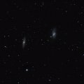Спиральная галактика М65 (слева) и М66 (справа) . 23.04.2017. Малявки.   Телескоп SKY WATCHER BKР 2008 HEQ 5 SynScan PRO, фотоаппарат Canon EOS 1100D, Levenhuk RA 2\