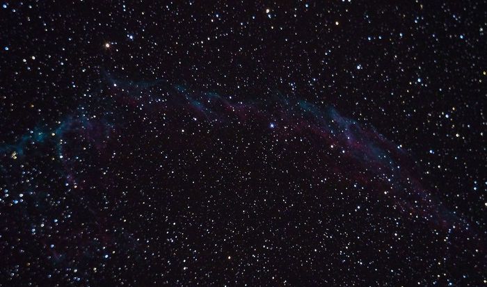 Туманность NGC 6995 "Вуаль"  в  созвездии  Лебедь