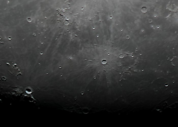 Луна 31.10.2017. Район кратера с лучевой структурой Кеплер.