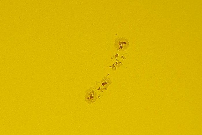 Солнце 2 апреля 2017 года (группа солнечных пятен AR 2645). Ратомка.