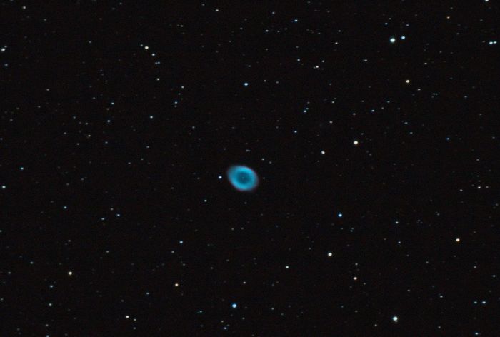 Планетарная туманность Мессье 57 "Кольцо" в созвездии Лира.  26.09.2017 года.  Ратомка.