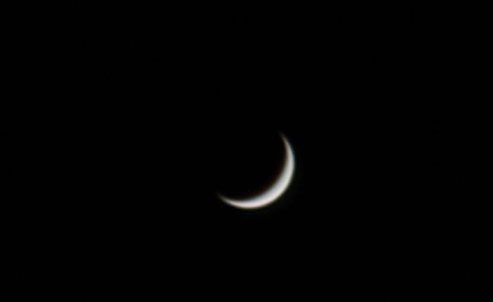 Планета  Венера  7.03.2017. Степень освещенности - 11%.
