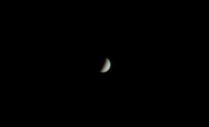 Планета Венера 4 апреля 2020 года. Освещенность диска - 44%.
