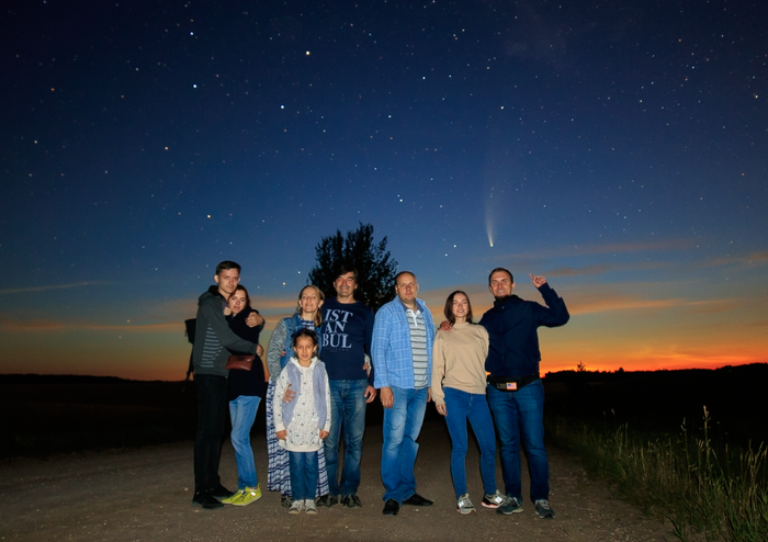 Наблюдения кометы "Неовайс". Июль 2020 года
