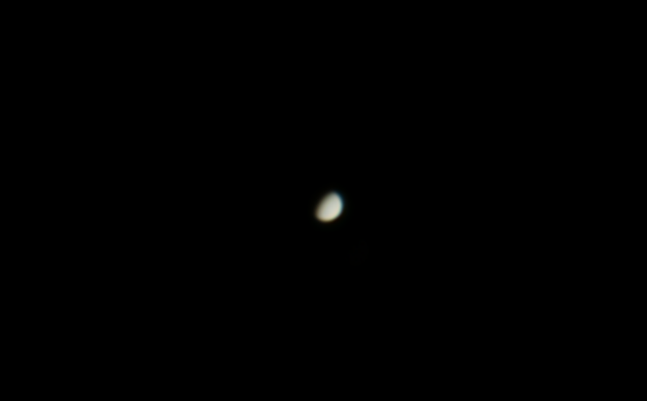 Планета Венера 5 февраля 2020 года. Освещенность диска - 71%.