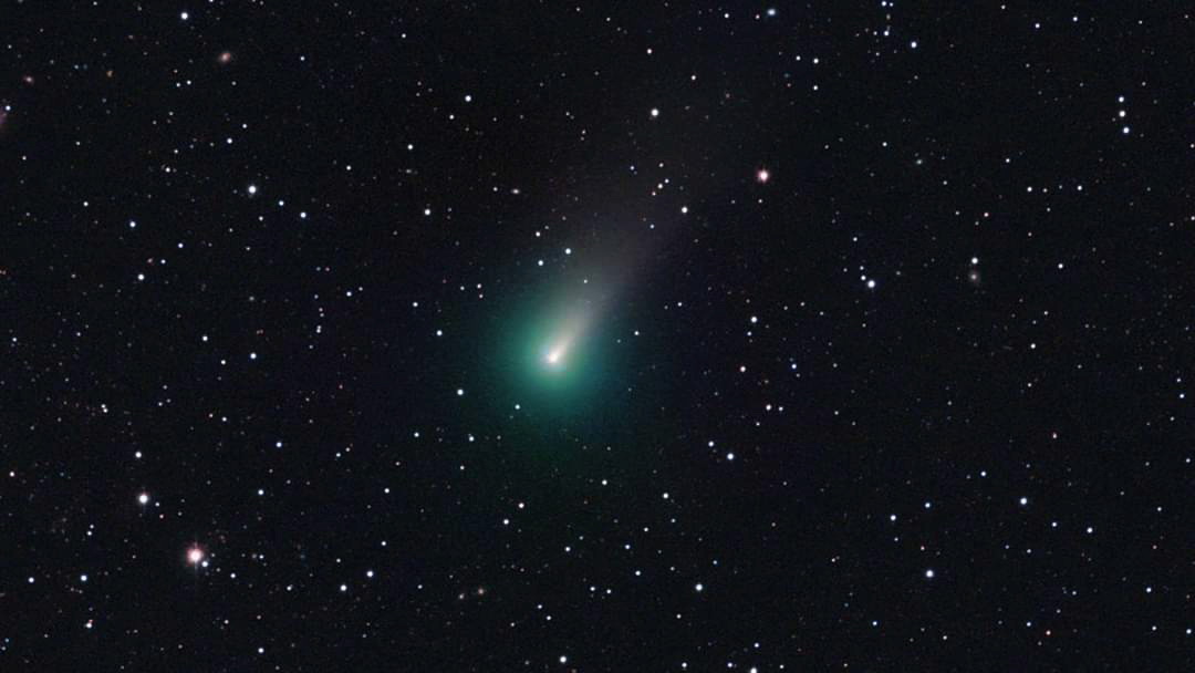 Комета С/2021 А1 Leonard среди звезд ночного неба. Ноябрь 2021 года 