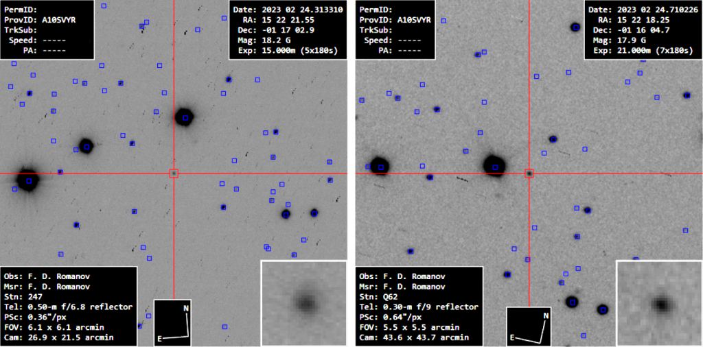 Положение и вид кометы C/2023 A3 «Tsuchinshan-ATLAS» на 24 февраля 2023 года