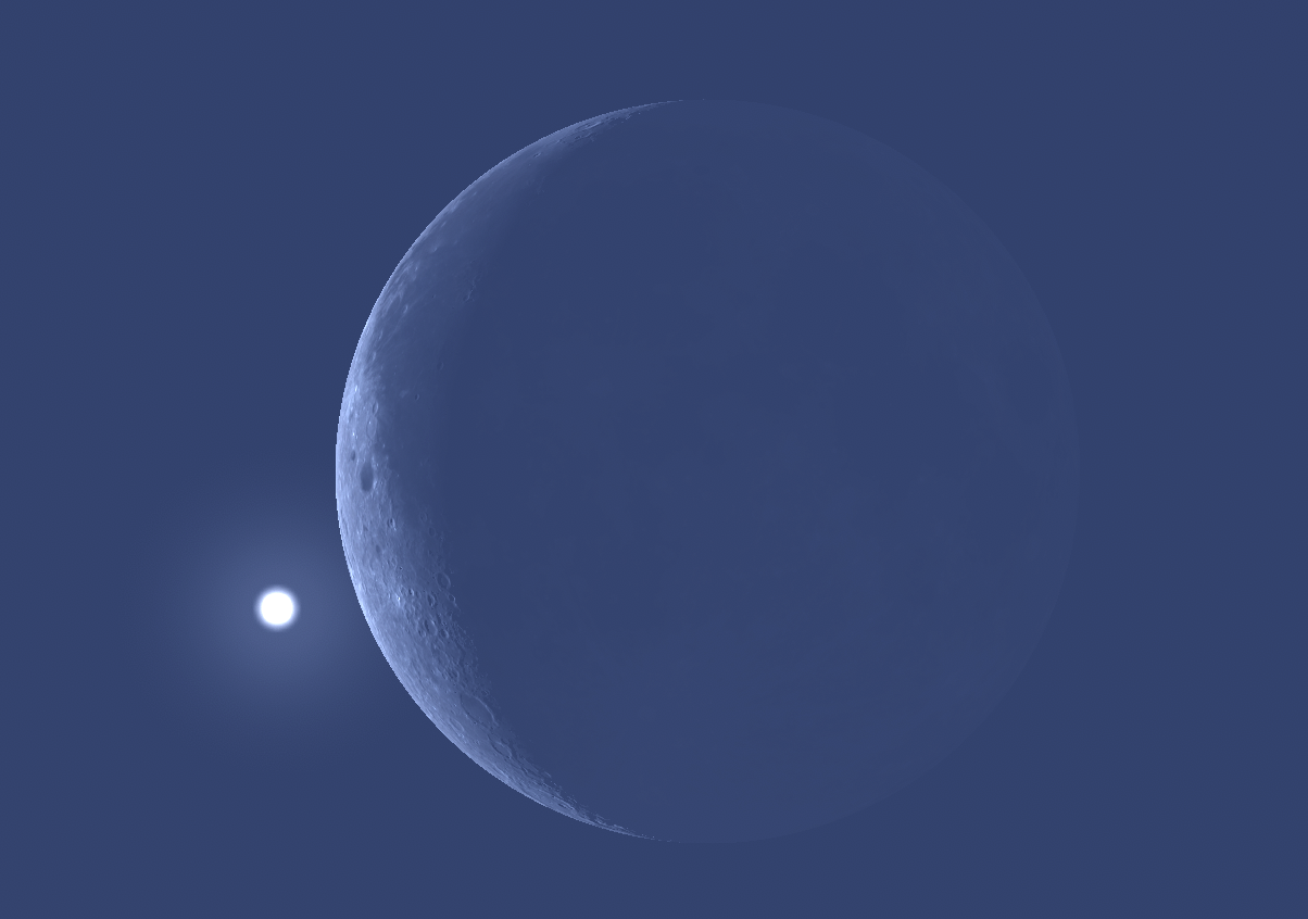 Сближение планеты Венера и Луны. 9 ноября 2023 года