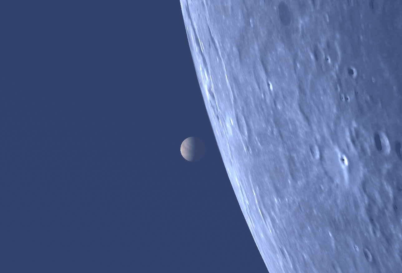 Покрытие планеты Венера Луной. 9 ноября 2023 года