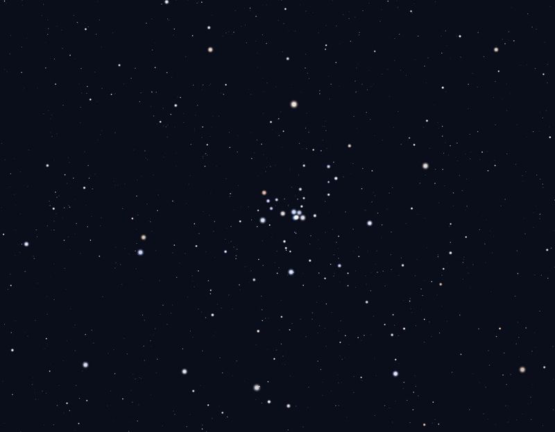 NGC 2281 - рассеянное  скопление  в  созвездии  Возничий