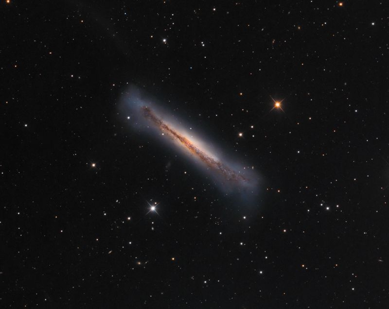 NGC 3628 - спиральная  галактика  в  созвездии  Лев