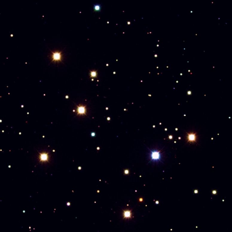Мессье  29 - рассеянное  звездное  скопление  в  созвездии  Лебедь