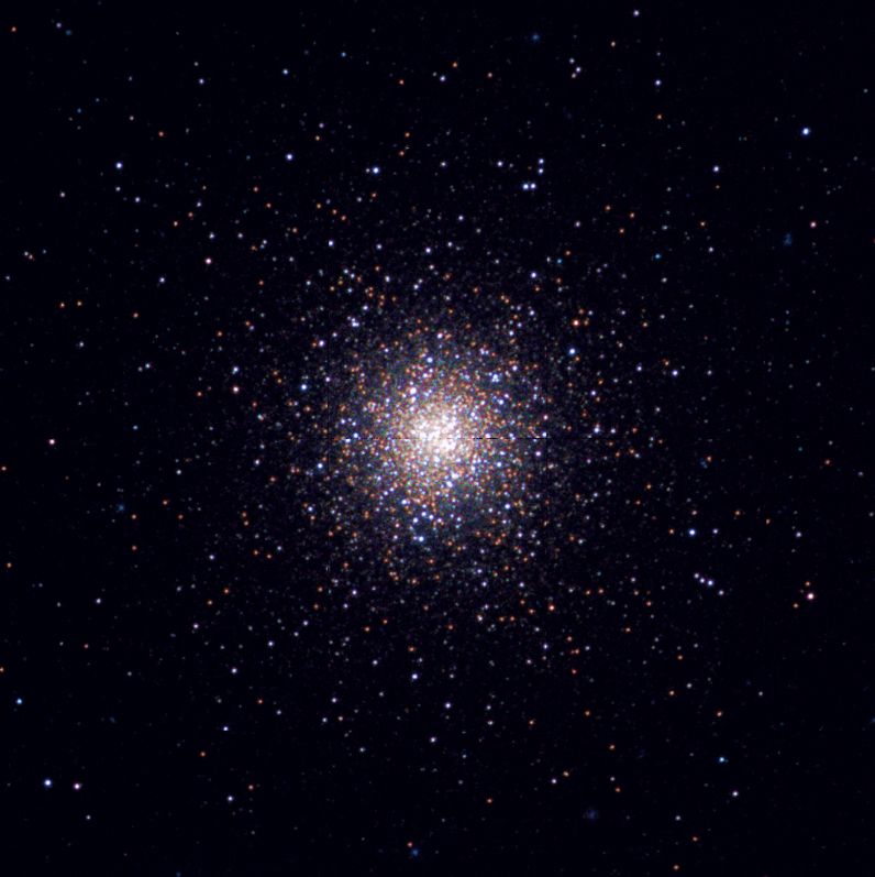 Мессье  53 - шаровое  звездное  скопление  в  созвездии  Волосы  Вероники