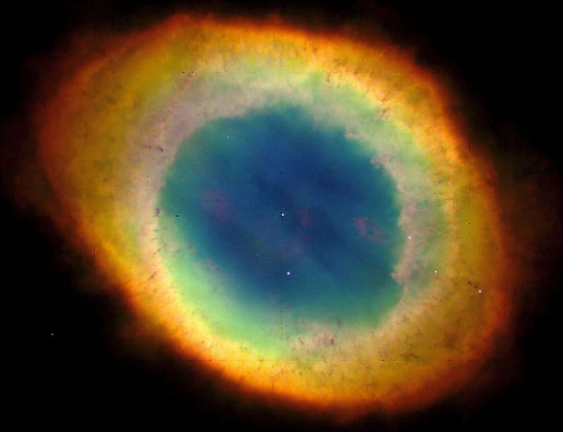 Мессье  57 - планетарная  туманность  "Кольцо"  в  созвездии  Лира