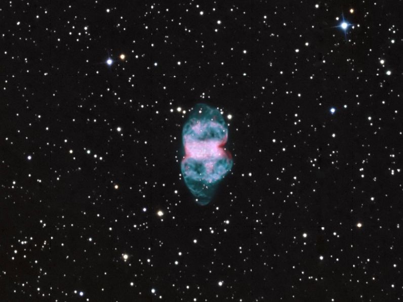 Планетарная  туманность  М76  "Малая  Гантель"  в  созвездии  Персей