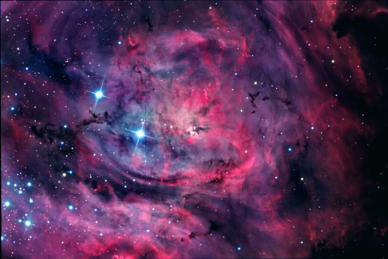 Мессье  8 - эмиссионная  туманность  "Лагуна"  в   созвездии  Стрелец