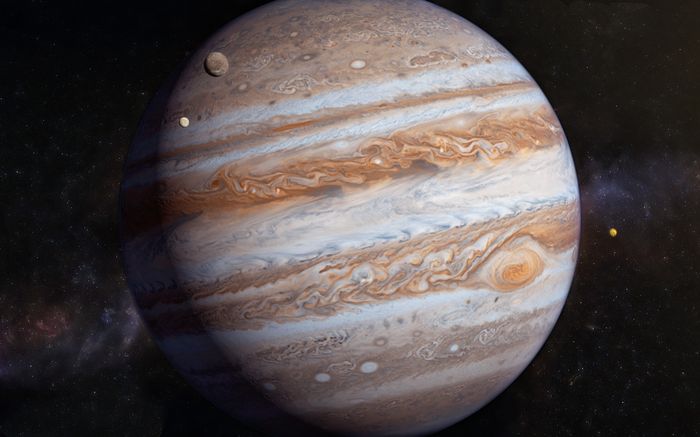 Планета Юпитер из космоса